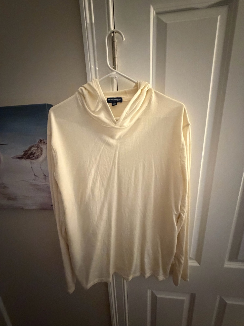 Peter Millar Cream Lightweight Hoodie